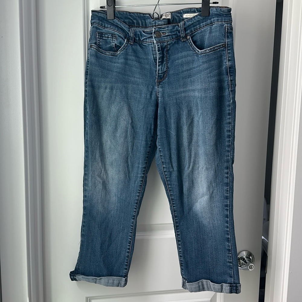 Vintage America Boho Crop Denim Jeans Size 8